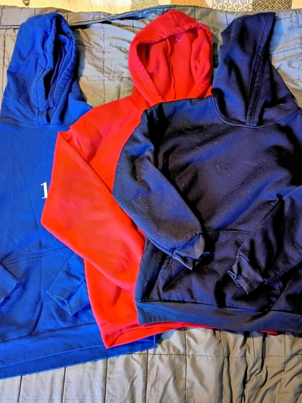 Trio Of Graphic Pullover Hoodies